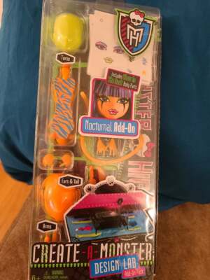 NEW MONSTER HIGH CREATE-A-MONSTER DESIGN LAB ADD- ON PACK ~ NOCTURNAL 