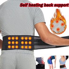 Magnetic Back Support Belt Brace Self Heating Lumbar Lower Waist Pain Relief DM