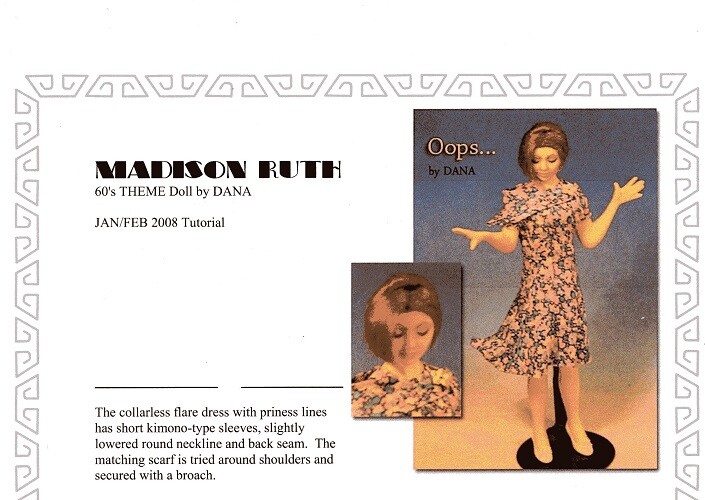 1:12 Visual Dollhouse Doll Dressing Made Easy~By Dana~MADISON~ Pattern ...