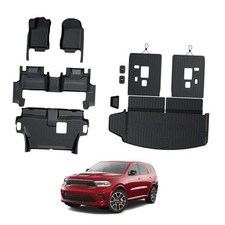 Floor Mats for 2016-2024 2025 Dodge Durango 7-seat, All Weather TPE Cargo