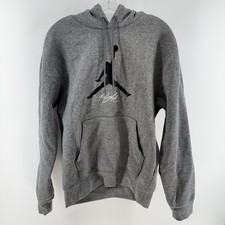 Jordan Essentials Fleece Baseline Hoodie Grey Mens Size Small