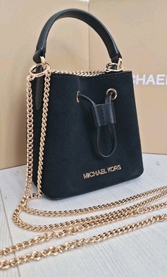 MICHAEL KORS Tasche Bag SURI XS BUCKET XBODY schwarz Wildleder