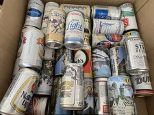 Vintage Beer Cans Lot Of 30 Bottom Open and Top Open Mix 1970s