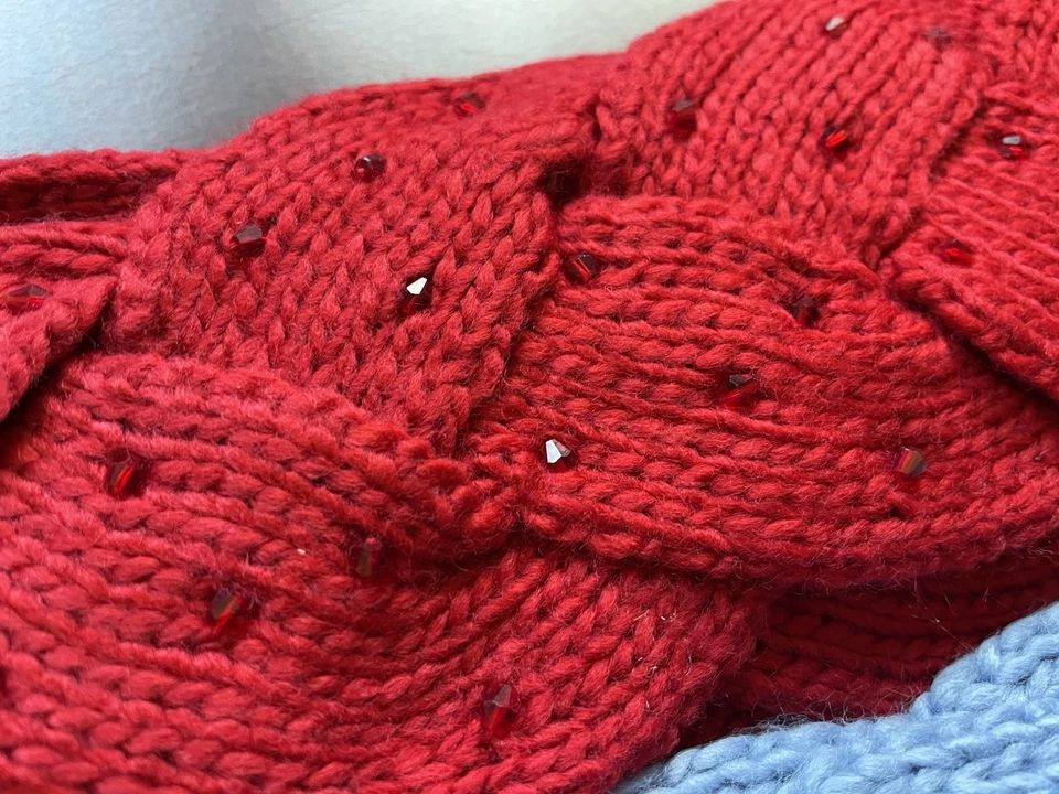 Juego de 2 diademas de moda exclusiva para mujer CC con detalles de cuentas Foto 3 de 4