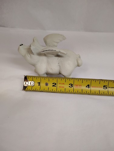 Vintage Small Cast Iron Heavy Flying Pig #55