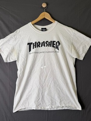 Thrasher Skateboard Magazine Logo Tee White Men s L