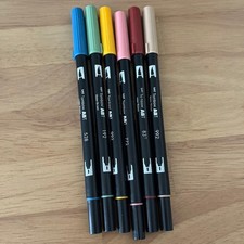 Tombow ABT Dual Brush Pen 6 Color Set Nordic