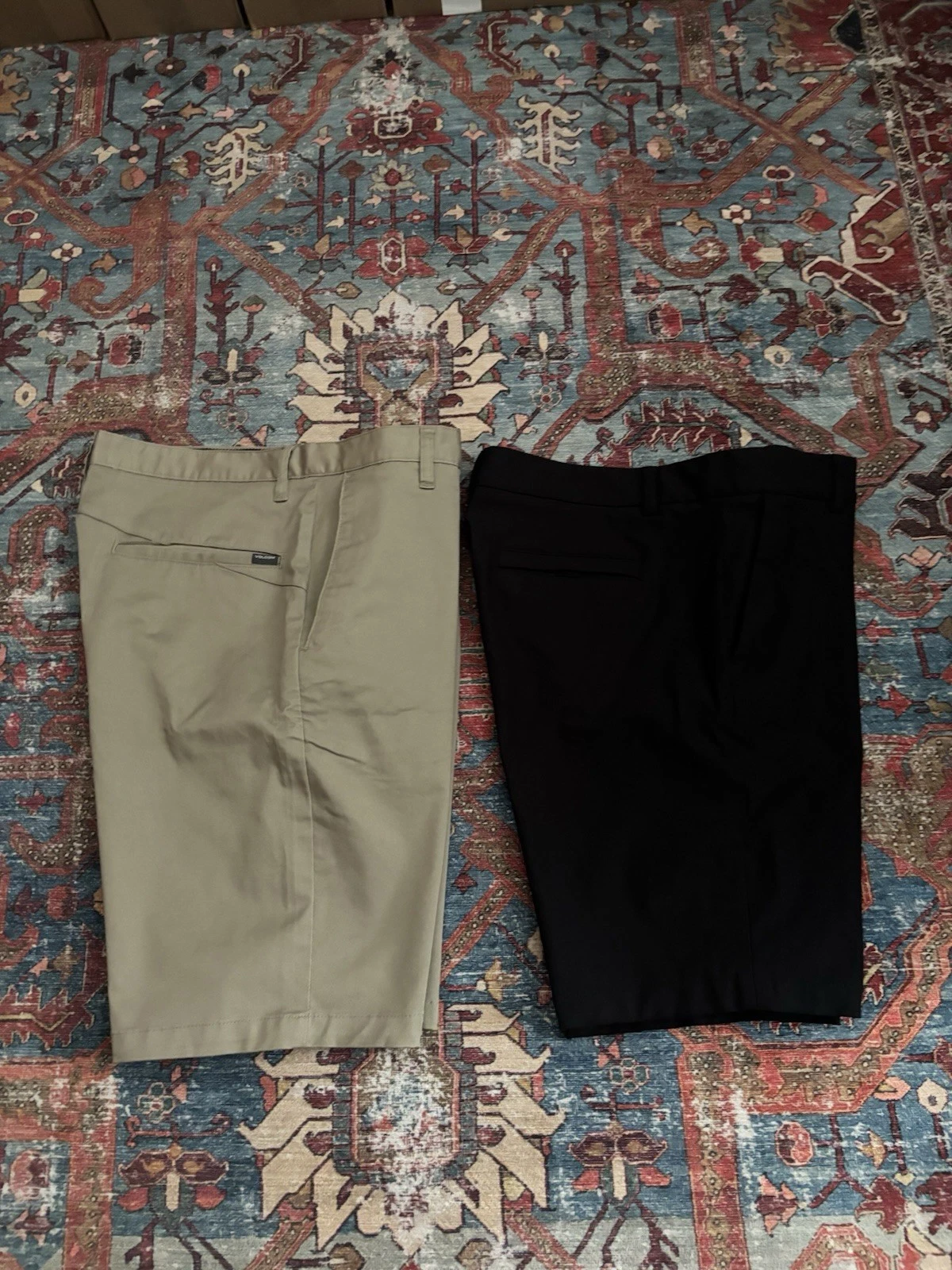 Lot of 2 Volcom(new with Tags)Khaki/George Black Men’s Size 36 Casual Shorts