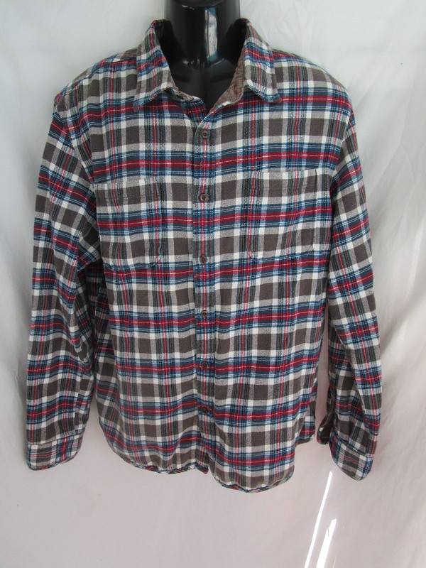 Kirra Flannel Shirt Men’s XL Blue Red Plaid Button Up Long Sleeve