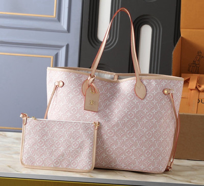 Louis Vuitton Women s Pink Monogram Tote Bag Gold Hardware, Pouch, Pockets