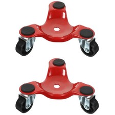 2 Pieces Metal Dolly Heavy Duty Furniture Mover Moving with Large Wheels