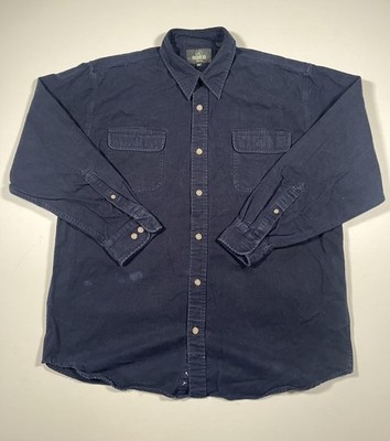 RedHead Shirt Mens XLT Navy Flannel Long Sleeve Button Front Pockets Cotton