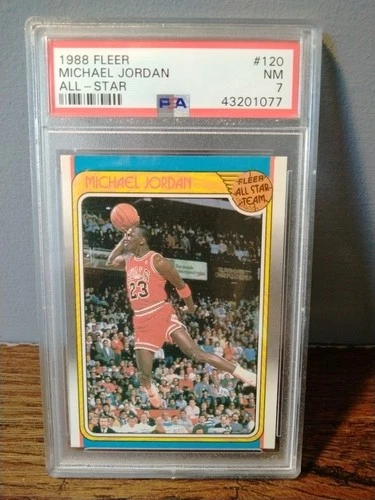 1988 FLEER MICHAEL JORDAN  ALL-STAR BASE CARD 3 PSA 7 BEAUTIFUL CARD!  3RD YEAR!