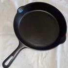 RESTORED Griswold 8 Cast Iron Skillet Small Block Logo Double Spout 704 SEASONED