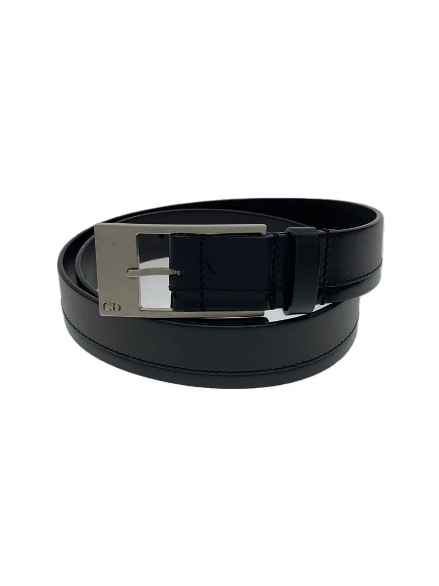 Ceinture Christian Dior cuir BLK couleur unie homme