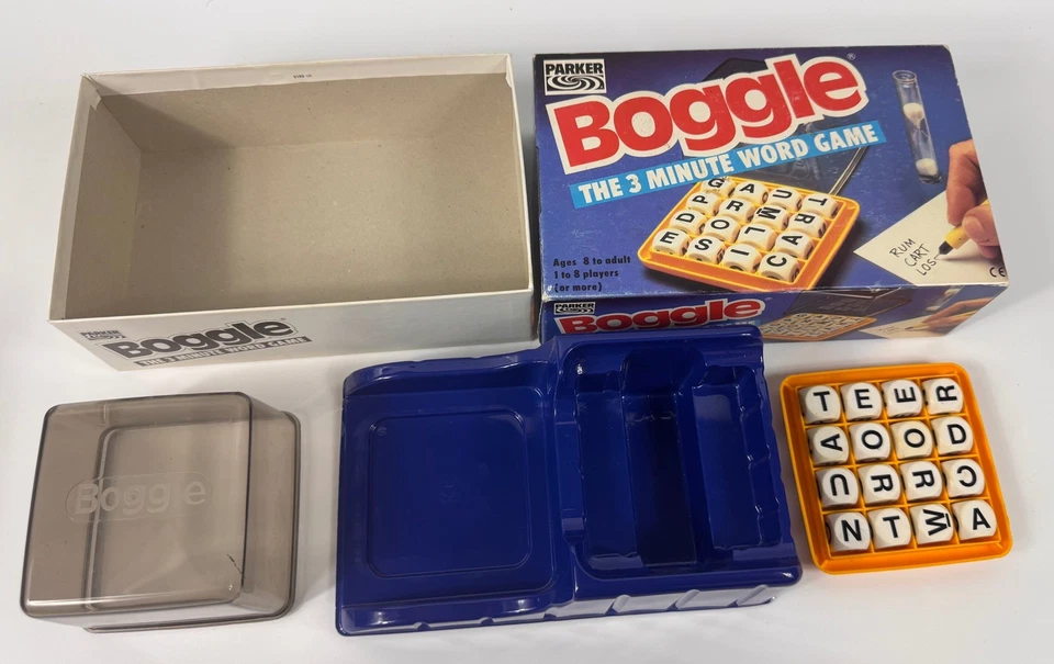 Vintage Boggle Word Game by Parker 1992 - 3 Minute Word Game  - Image 3 of 4
