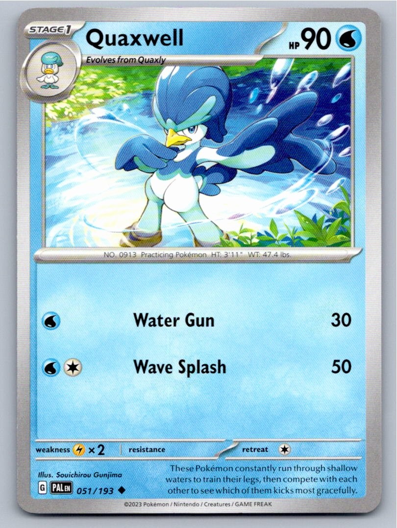 2023 POKEMON QUAXWELL PALDEA EVOLVED 051/193 UNCOMMON NM A38323 FREE S&H