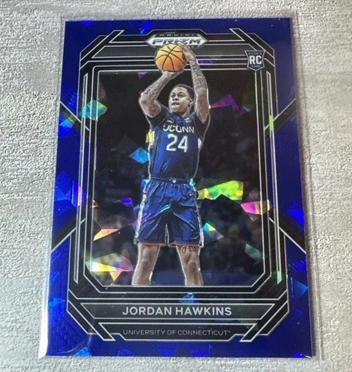2023-24 Panini Prizm Draft Picks - Blue Ice # /99 Jordan Hawkins #42 Rookie (RC)