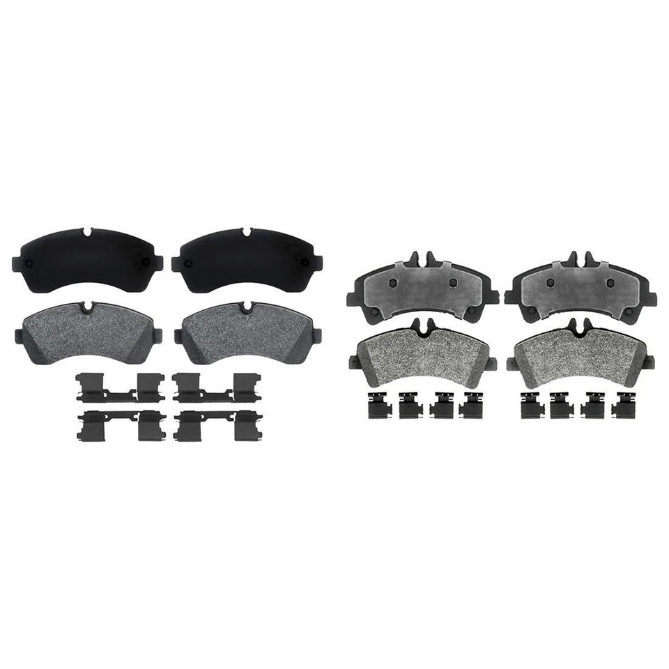 Pastillas de freno metálicas delanteras y traseras para camioneta Dodge Sprinter 3500 2009 2008 2007 Foto 4 de 4