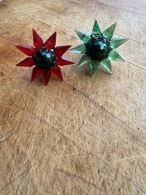 Matchless Star Topper Vtg 1930s Matchless Wonder Star Xmas Light Crystal Bundle Red/Green 9 ...