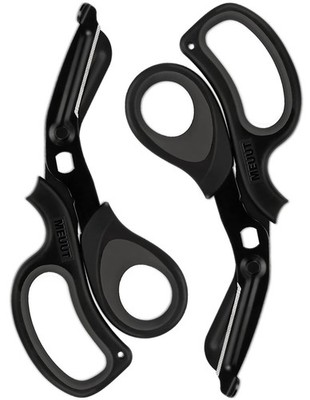 MEUUT 2 Pack Medical Scissors Trauma Shears 7.5 Inch (Pack of 2), Black+black 