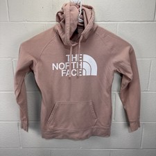 The North Face Hoodie Women s Medium Pink Pullover Half Dome Logo Sweatshirt