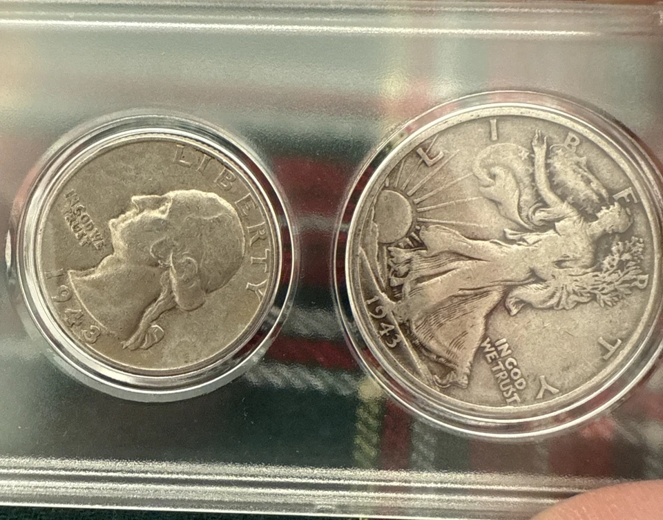 1943 BIRTH YEAR 5 COIN SET - 90% SILVER COINS (3) INCLUDED - CIRC. SET - Image 3 of 4