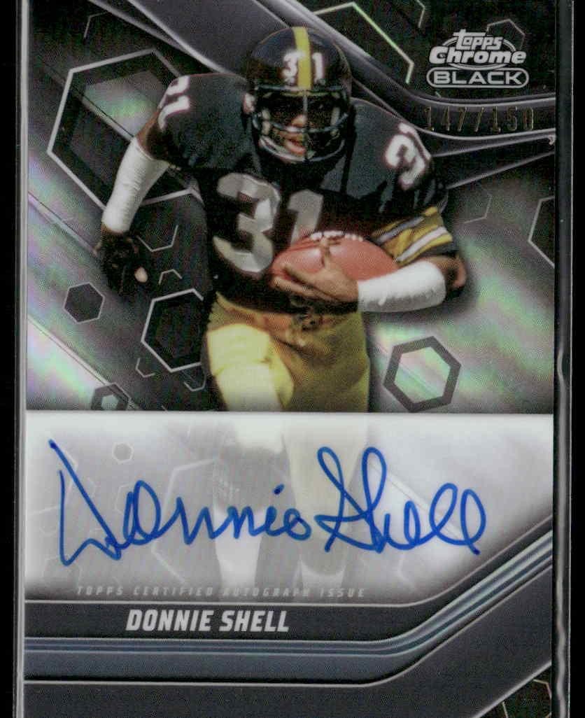 2023 Topps Composite #TCBA-DSH Donnie Shell Topps Chrome Black Autographs #/150