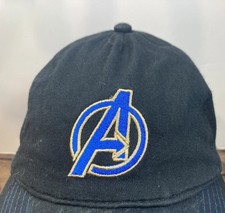 Marvel Avengers Hat Cap Youth Black Strap Back Adjustable Kids A Logo