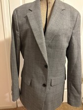 EUC Banana Republic Blazer Mens Size 42R Tailored Fit Sport Coat Gray Plaid