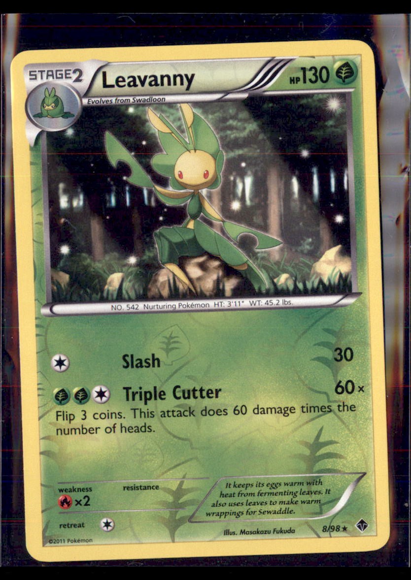 Pokemon Emerging Powers 8/98 Leavanny Rare Reverse Holo