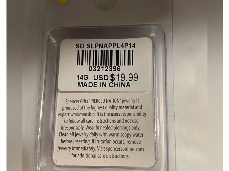 Joyería piercing naval nación perforada de Spencer.  Nuevo en paquetes. Dos paquetes  Foto 3 de 4