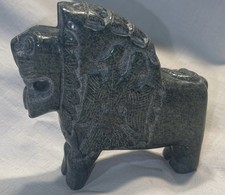 Natural Hetian Jade Hand Carved Lion & Phoenix Statue Zhou Dynasty Estate Find