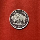 Pure Solid Silver 1 Gram Mini Buffalo Nickel. Great Gift Or Investment!