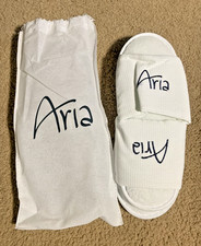 ARIA Casino Unisex Slippers White New