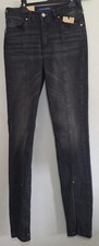 Scotch & Soda The Haut High Rise Skinny Jeans Black Strech, Open Slit Size 29/32