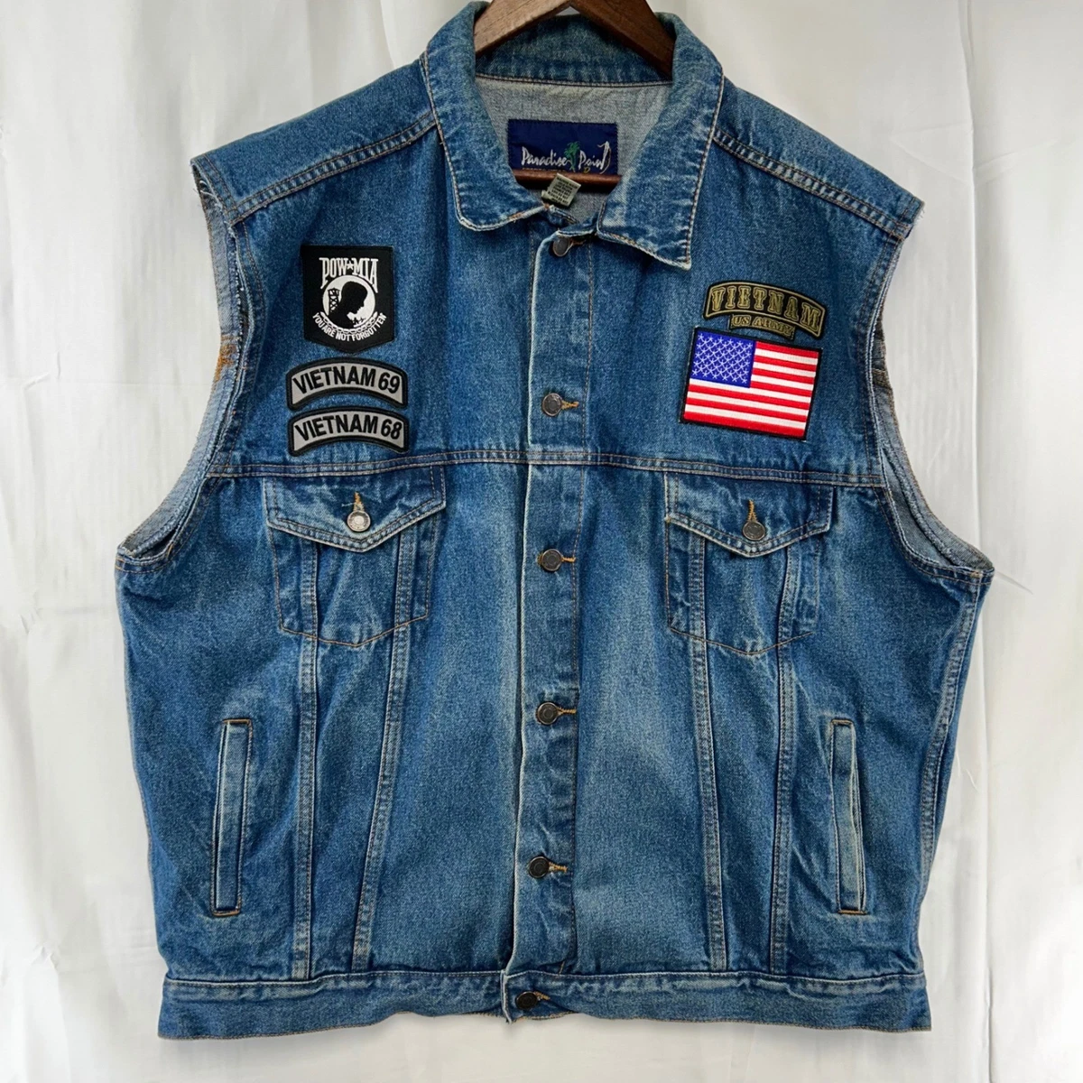 Denim Military Jacket Vests for Men for Sale | Shop New & Used | eBay