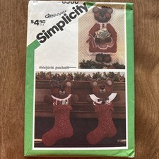 Simplicity Christmas Stockings  Cand Holder Pattern 6566 Uncut