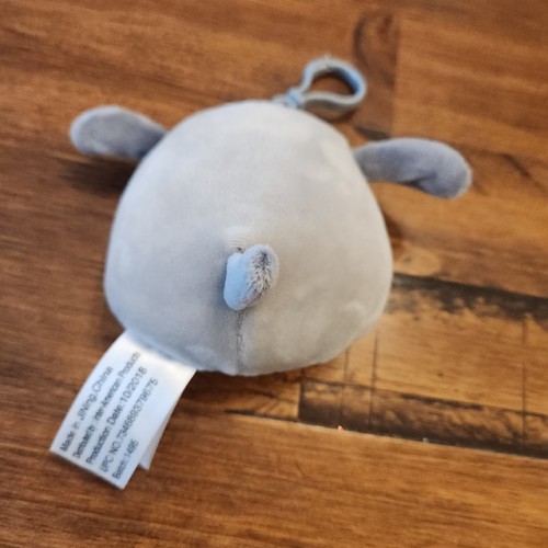 Squishmallow 4" Brian the Gray Dog Backpack Clip Plush Stuffed Animal Toy - Picture 5 of 5