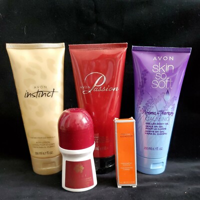 5pc Avon MIX LOT* Set. SOS Clam Passion/Instinct Lotion ANEW Genics Imari Rollon