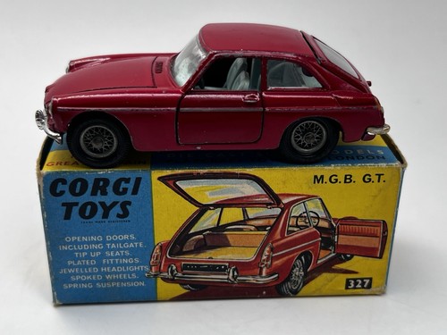 Corgi Toys 327 MGB GT. Good in Good original box
