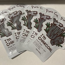 5 -Tony Moly "I'M CHARCOAL " Nourishing Mask Sheets-NEW-PORE CARE