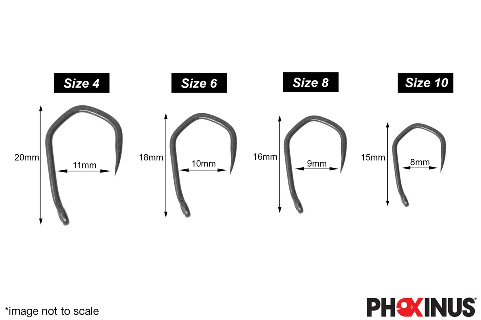 Phoxinus Claw Hooks - Teflon Wide Gape Carp Fishing Hooks - Barbless/Microbarbed - Image 4 of 4