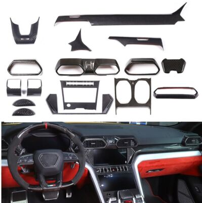 Dry Carbon Fiber Car Interior Trim Cover Panel For Lamborghini