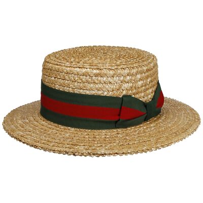 LIERYS Classic Boater Kreissäge Strohhut Sommerhut Sonnenhut Hüte