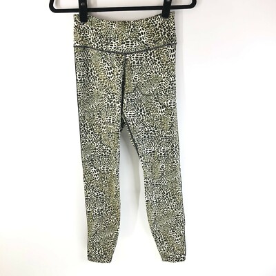 Nike Womens Dri-Fit Leggings Mid-Rise 7/8 Leopard Print Beige