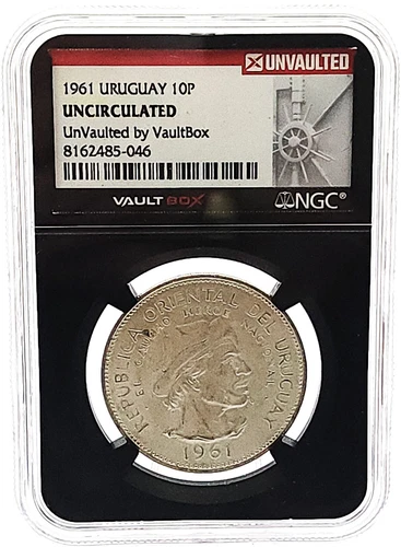 1961 Uruguay 10 Pesos Uncirculated UnVaulted NGC