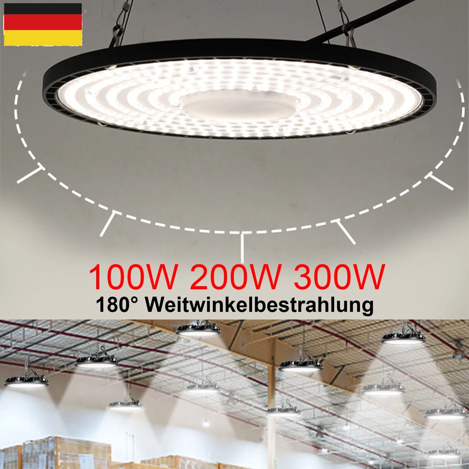 UFO LED Hallenbeleuchtung Industrielampe Hallenstrahler Hallenleuchte 200-500W - Bild 3 von 4
