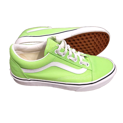 VANS Old Skool Green NEON Lace Up Lo Sneakers US Men display picture 1