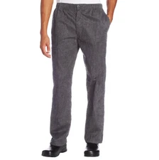Chef Code Classic Trouser Chef Pant, Elastic Waist with Button and Zipper